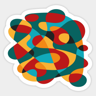 Surreal Shapes (Miro Inspired) Sticker